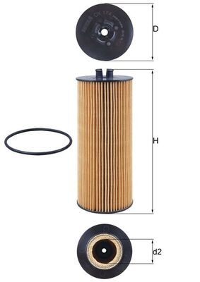 Filtro olio - OX 174D MAHLE