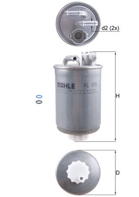 Fuel filter - KL 476D MAHLE