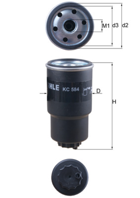 Fuel filter - KC 584 MAHLE
