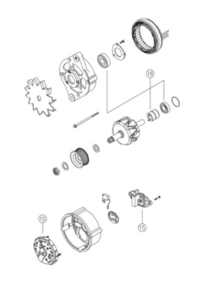 Alternator - MG 586 MAHLE