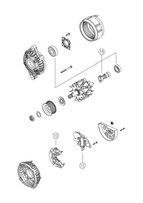 Alternator - MG 804 MAHLE