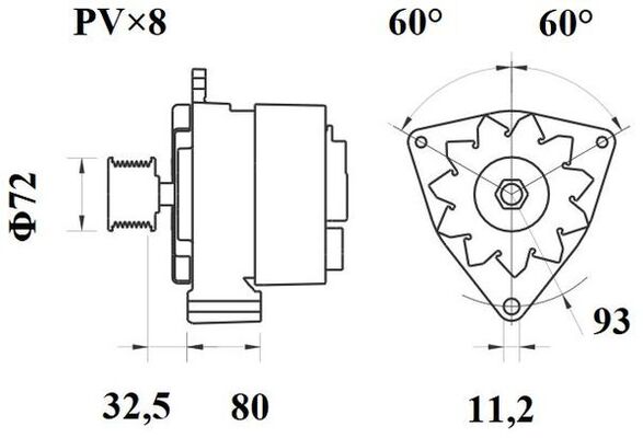 Alternator - MG 586 MAHLE