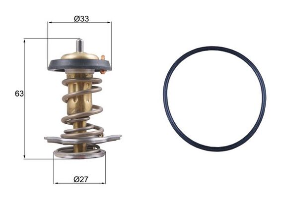 termostatas, aušinimo skystis - TX 264 82D MAHLE
