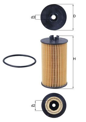 Filtro olio - OX 401D MAHLE