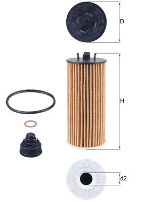 Oil Filter - OX 815/1D MAHLE
