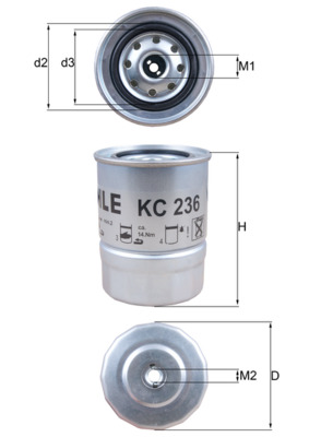 Fuel filter - KC 236 MAHLE