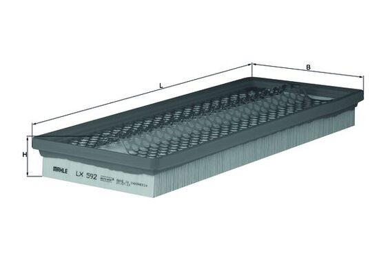 oro filtras - LX 592 MAHLE