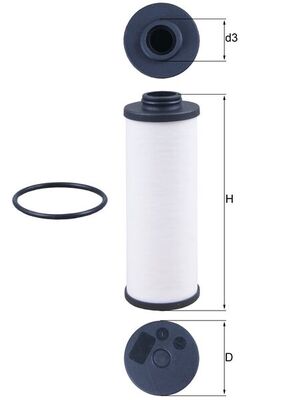 Filtro idraulico, Cambio automatico - HX 186D MAHLE