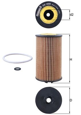 Ölfilter - OX 1058D MAHLE