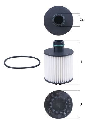Filtro olio - OX 1171D MAHLE