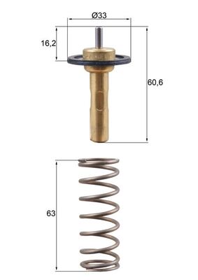 Thermostat, coolant - TX 311 90D MAHLE