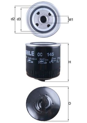 Oil Filter - OC 145 MAHLE