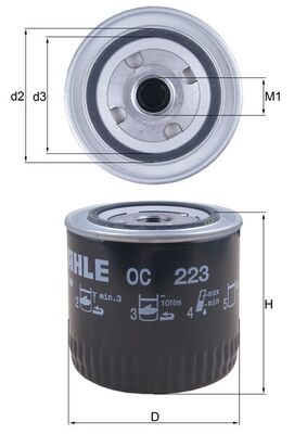 Oil Filter - OC 223 MAHLE