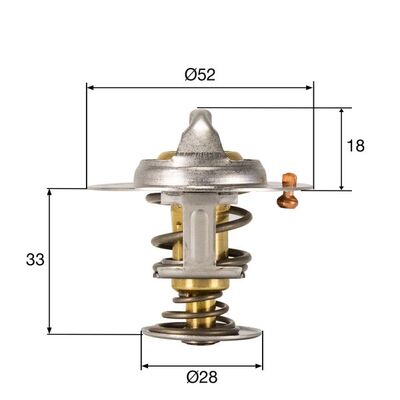 Thermostat, coolant - TX 327 92D MAHLE