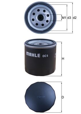 Oil Filter - OC 5 MAHLE