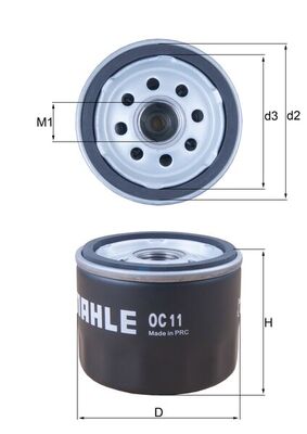 Oil Filter - OC 11 MAHLE