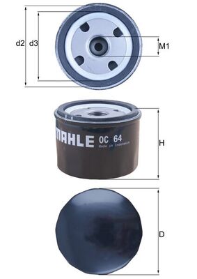 Oil Filter - OC 64 MAHLE