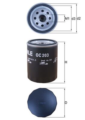 Oil Filter - OC 203 MAHLE