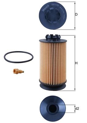 Oil Filter - OX 1175D MAHLE