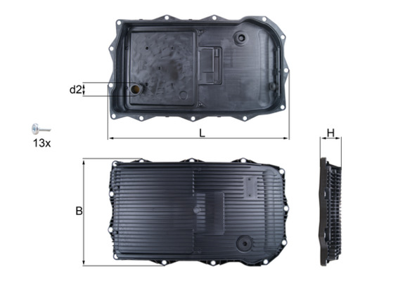 Coppa olio, Cambio automatico - HX 184KIT MAHLE