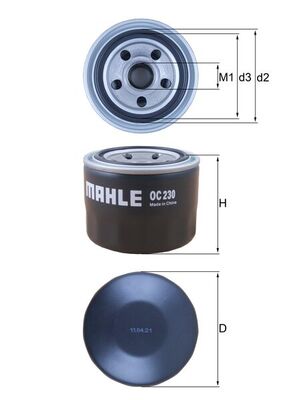 Oil Filter - OC 230 MAHLE