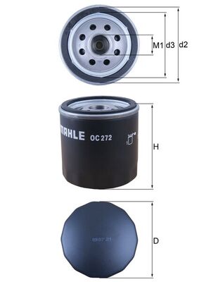 Oil Filter - OC 272 MAHLE