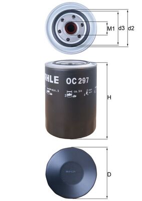 Oil Filter - OC 297 MAHLE