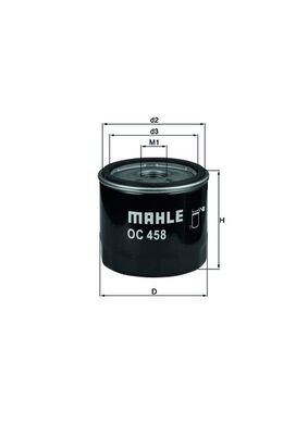 alyvos filtras - OC 458 MAHLE