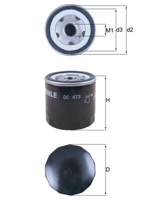 Oil Filter - OC 473 MAHLE