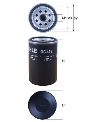 Oil Filter - OC 479 MAHLE