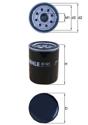 Масляный фильтр - OC 521 MAHLE