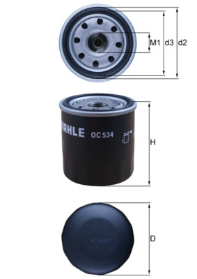 Oil Filter - OC 534 MAHLE