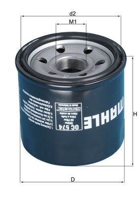 Oil Filter - OC 574 MAHLE
