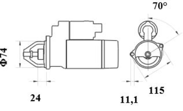Starter - MS 241 MAHLE