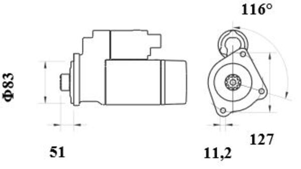 Starter - MS 891 MAHLE