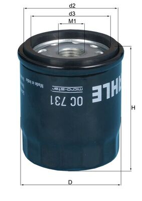 Oil Filter - OC 731 MAHLE
