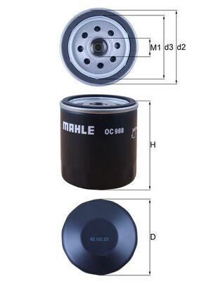Oil Filter - OC 988 MAHLE