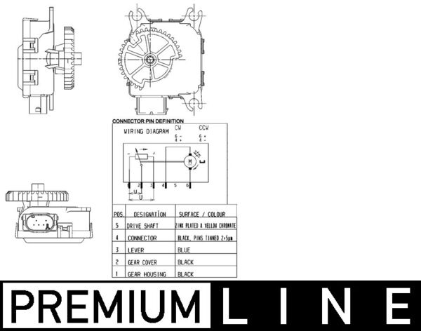 Stellelement, Mischklappe - AA 14 000P MAHLE
