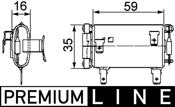 Resistor, interior blower - ABR 14 000P MAHLE