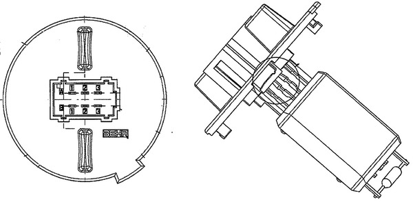 Resistor, interior blower - ABR 57 000P MAHLE