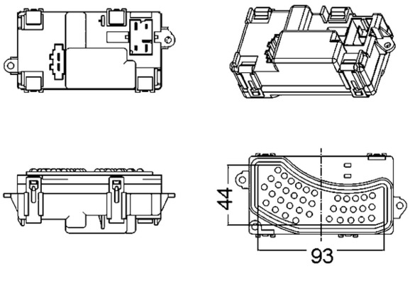 Regulator, passenger compartment fan - ABR 5 000S MAHLE