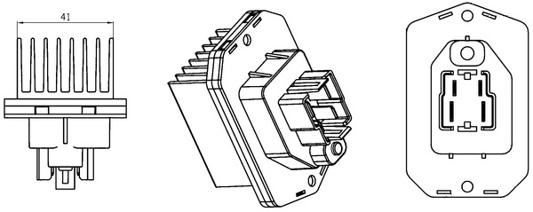 Regolatore, Ventitlatore abitacolo - ABR 76 000S MAHLE