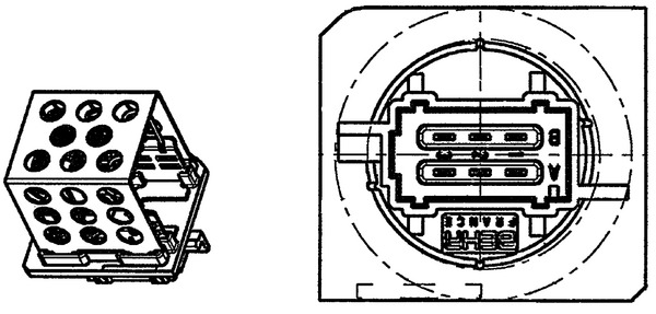 Resistor, interior blower - ABR 91 000P MAHLE