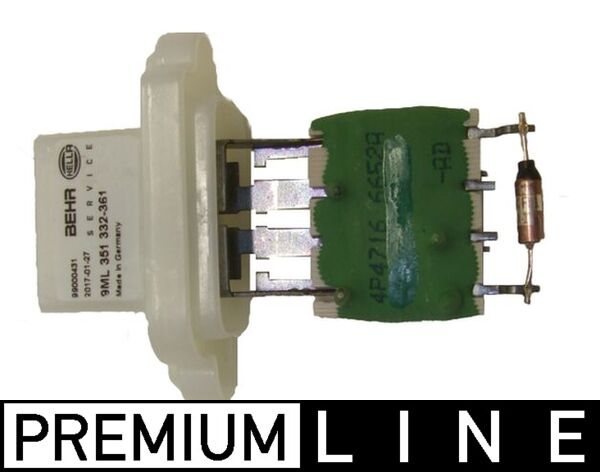 Resistor, interior blower - ABR 97 000P MAHLE
