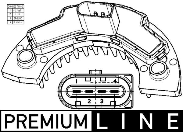 Regulator, passenger compartment fan - ABR 9 000P MAHLE