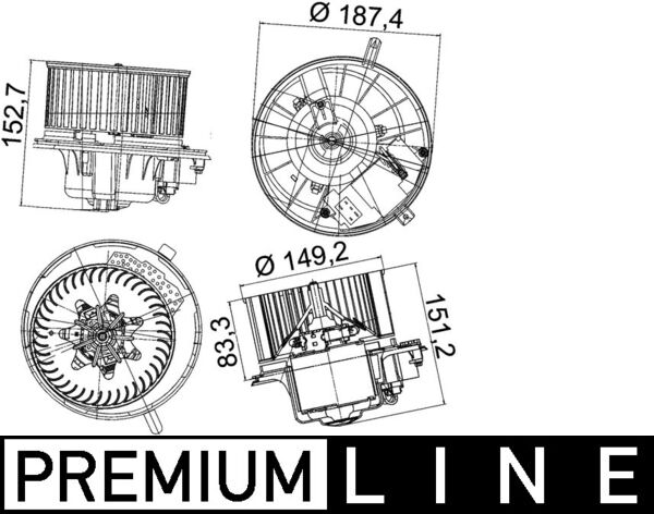 Ventilatore abitacolo - AB 149 000P MAHLE