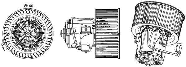 Interior Blower - AB 150 000P MAHLE