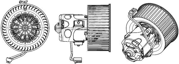 Interior Blower - AB 151 000P MAHLE