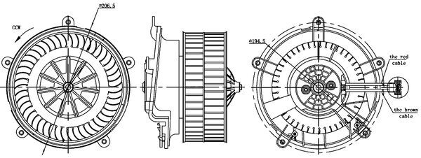 Interior Blower - AB 17 000S MAHLE