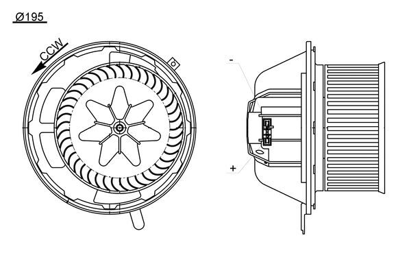 Interior Blower - AB 194 000S MAHLE